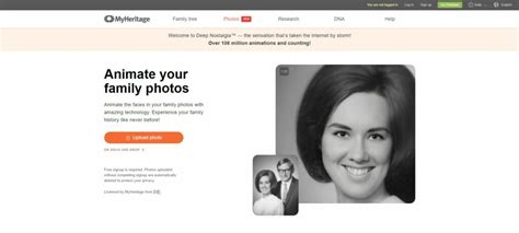 Deep Nostalgia - MyHeritage's AI-Powered Photo Animation Tool - aifinder.info