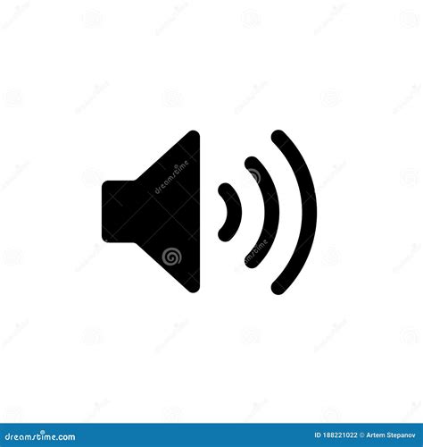 The Speaker Icon Sound Symbol Flat Royalty Free Cartoon