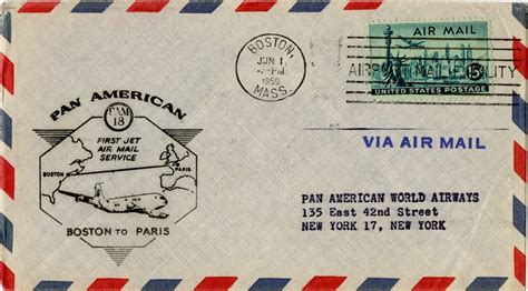 Images Airmail Flight Cover Pan American World Airways Fam