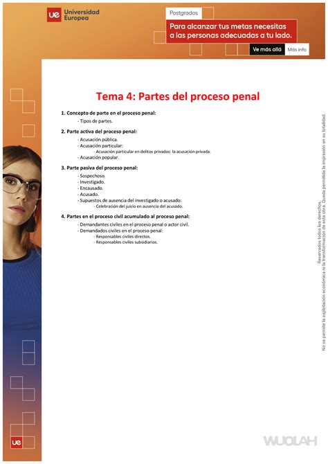 Tema 4 Partes Del Proceso Penal Tema 4 Partes Del Proceso Penal