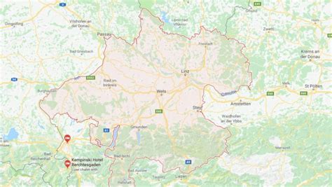 Map of Upper Austria