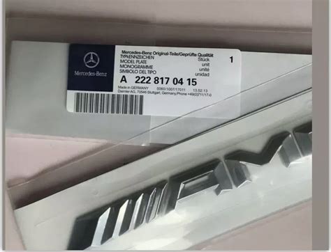 Genuine Mercedes Benz Amg Rear Boot Badge Emblem C E A S Class Slk Uk