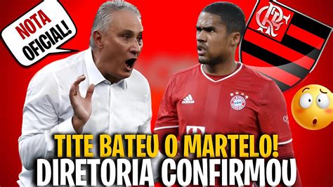 PLANTÃO URGENTE TITE ACABOU DE CONFIRMAR NOTÍCIAS DO FLAMENGO HOJE