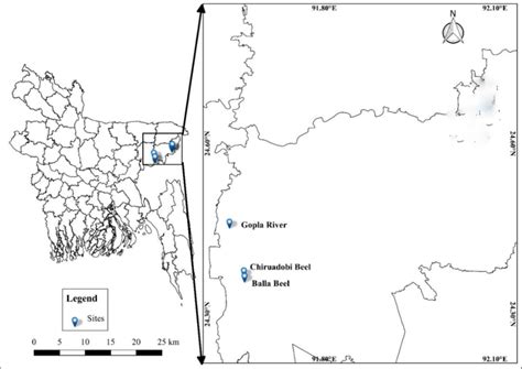 Sampling sites of Hail Haor. | Download Scientific Diagram