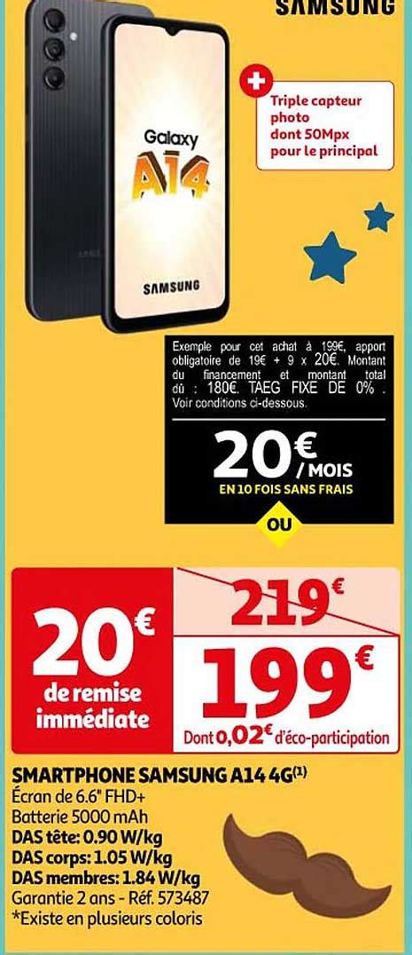 Promo Smartphone Samsung A G Chez Auchan Icatalogue Fr