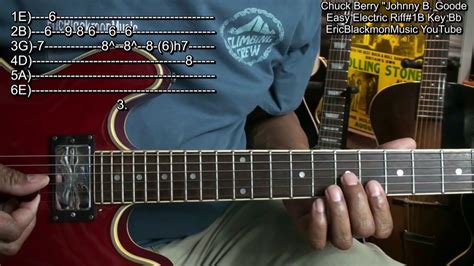 Johnny B Goode 1b Chuck Berry Riff 1b On Guitar Revised Ericblackmonguitar Youtube