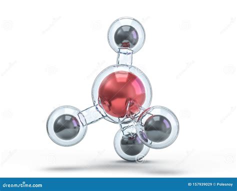 Methane Molecules Background D Rendering Stock Illustration