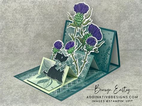 Beautiful Thistle Triple Easel Card Addinktive Designs