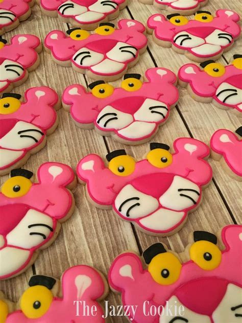 The Jazzy Cookie Pink Panther Cookies Sugar Cookies Decorated