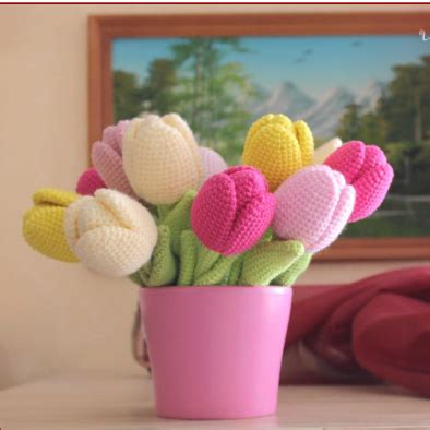 Amigurumi Tulipanes a crochet paso a paso para San Valentín