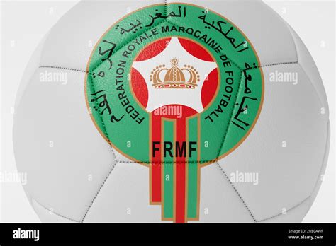 LONDON, UK - July 2023: Morocco national football team logo badge on a ...