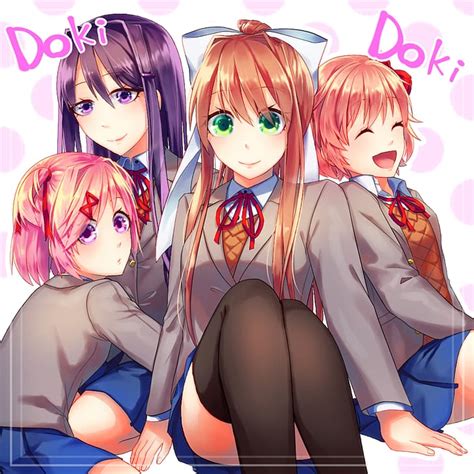 Hd Wallpaper Anime Anime Girls Doki Doki Literature Club Monika Doki Doki Literature Club