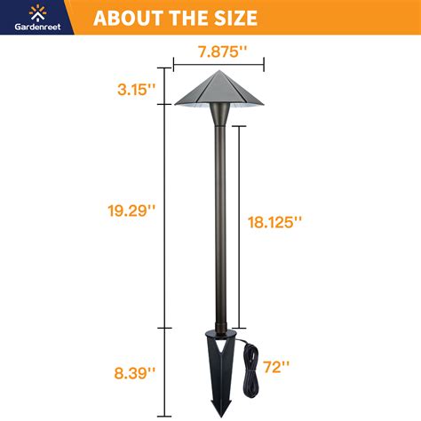 Gardenreet Brass Low Voltage Pathway Lights 12v Outdoor Led Landscape Path Lightsumbrella For