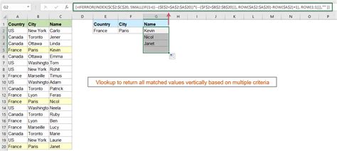 Vlookup And Return Multiple Values Based On One Or Multiple Criteria