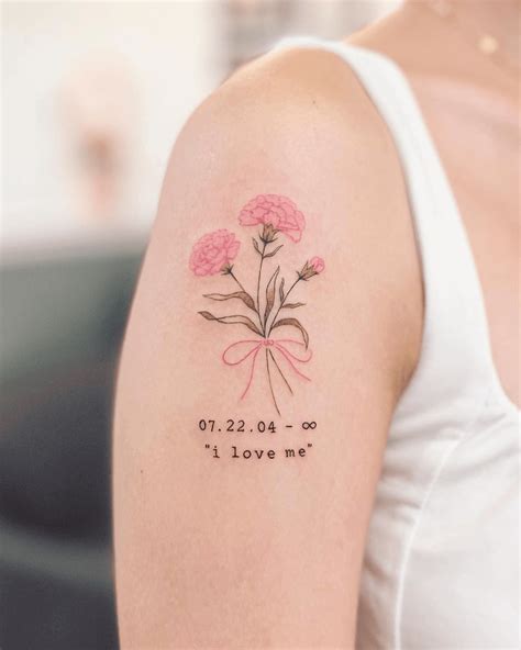 flower carnation tattoo 5