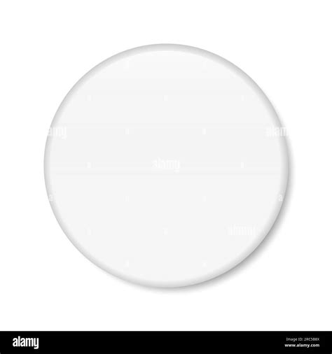 White Pin Button Round Badge Empty Template White Blank Badge Pin