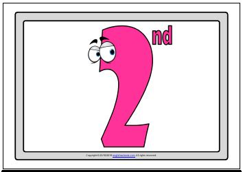 Ordinal Numbers Flashcards - Varicolored Download Printable PDF ...