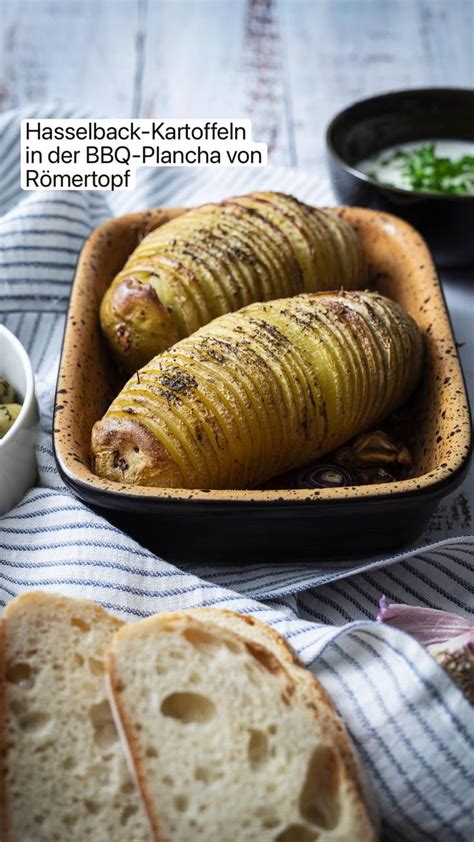 Hasselback Kartoffeln in der BBQ Plancha von Römertopf Kochen und