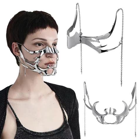 Cyberpunk Steel Face Mask Mode Accessoires Mode Cosplay