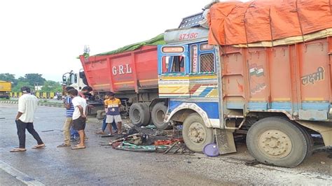 बिलासपुर में नेशनल हाईवे पर खड़े ट्रेलर से ट्रक की टक्कर चालक की मौत