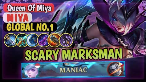 Maniac Scary Marksman Gameplay Top 1global Miya By Queen Of Miya