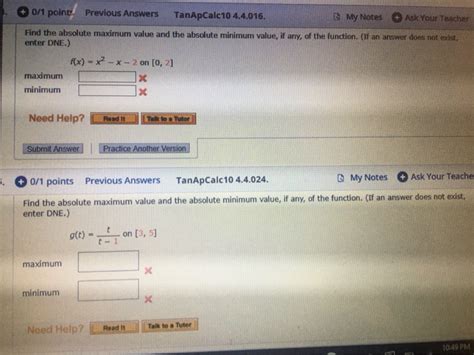 Solved Points Previous Answers Tanapcalc My Chegg