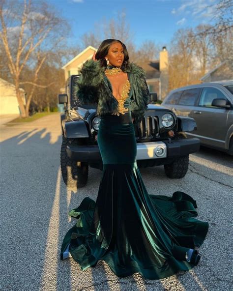 Olive Green Prom Dress Black Girl Forest Green Prom Dress Dark Green