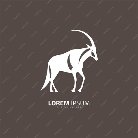 Premium Vector Oryx Logo Oryx Silhouette Isolated White Silhouette