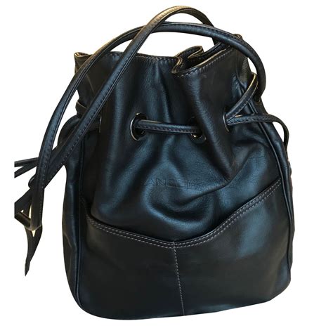 Lancel Sac Bourse Cuir Noir Ref90078 Joli Closet