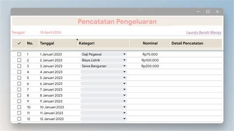 Andre On Twitter 10 Template Keuangan Usaha Jasa Ini Contohnya Buat