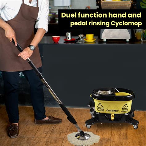 Cyclomop Heavy Duty Commercial Industrial Spin Mop And Bucket Set