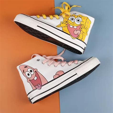 Zapatos De Lona Con Diseño De Estrella De Bob Esponja Para N Meses