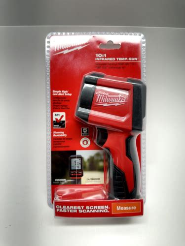 Milwaukee 2267 20H 10 1 Infrared Thermometer LCD Display Temperature