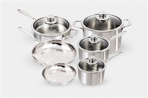 Swiss Diamond Premium Clad 10-Piece Cookware Set | Cookware | Drop