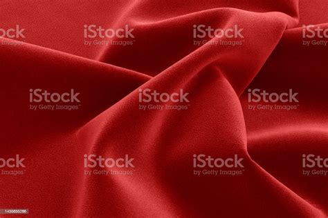 Red Shiny And Silky Fabric Texture Stock Photo - Download Image Now - Red Velvet - Material ...