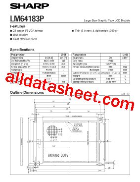 LM64183 Datasheet PDF Sharp Corporation