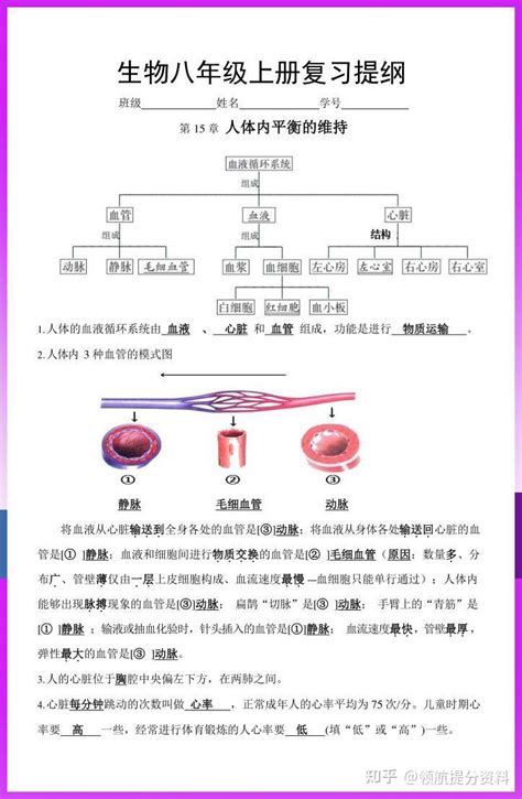 苏科版八年级生物上册知识点复习提纲（1） 知乎