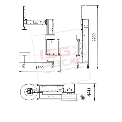 Semi Automatic Stretch Wrapping Machine Box Wrap B Isg Pack