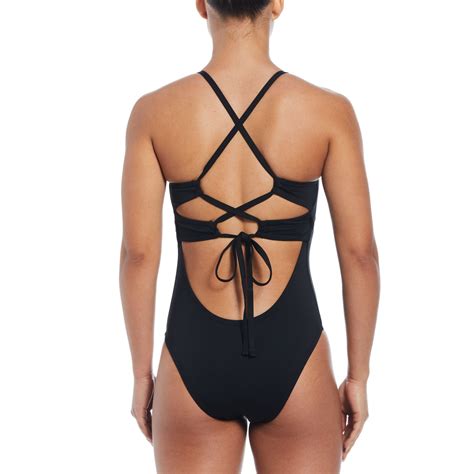 Nike Womens Lace Up Back One Piece Swimsuit Sportchek