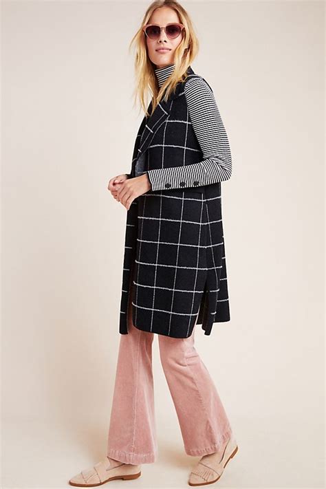 Quinn Windowpane Vest Anthropologie