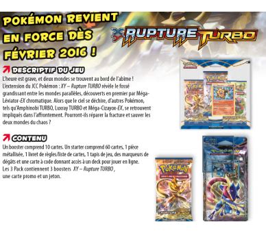 Starter Xy Rupture Turbo Vague Pourfendue Deck De Cartes