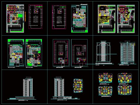 Torre De Departamentos En Autocad Librer A Cad