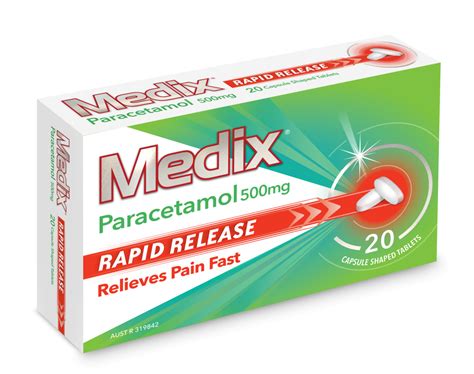 Medix Paracetamol Rapid Caplets Each Nova Pharm