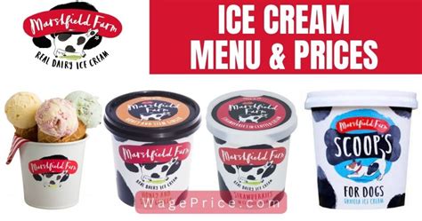 Marshfield Farm Ice Cream Price List