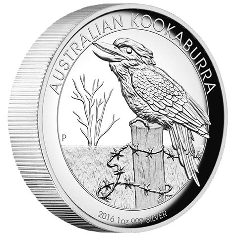 Coins Australia 2016澳大利亚笑翠鸟1盎司高浮雕精制银币