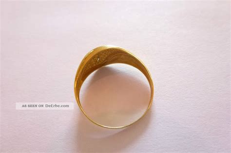 Exclusiver Dekorativer Alter Ring Gold 585 Mit Leichter Verzierung Und