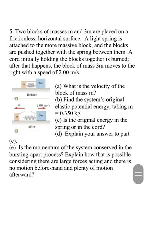solved   blocks  masses        frictionless