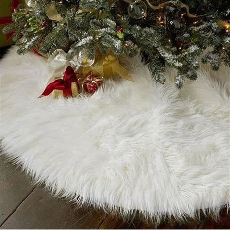 Cm Jupe De Sapin De No L Peluche Blanc D Corations D Arbre De No L