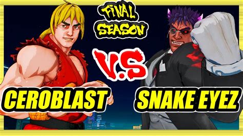 SFV CE Ceroblast Ken Vs Snake Eyes Kage Ranked Set Street