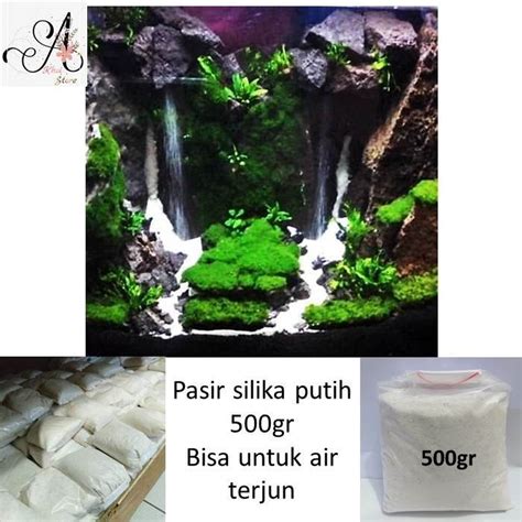 Pasir Silika Putih Air Terjun 500gr Aquarium Aquascape Lazada Indonesia